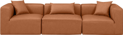 Cube - Modular 3 Piece Sofa - Cognac