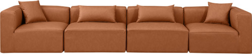 Cube - Modular 4 Piece Sofa - Cognac