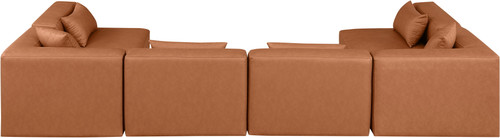 Cube - 6 Piece Modular Armless Sectional - Cognac