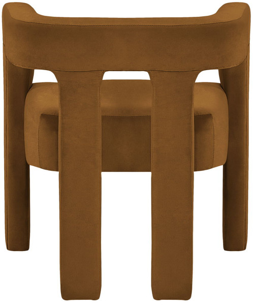 Athena - Velvet Dining Chair - Saddle