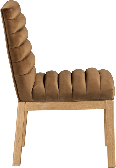 Evelyn - Dining Chair With Natural Legs - Saddle