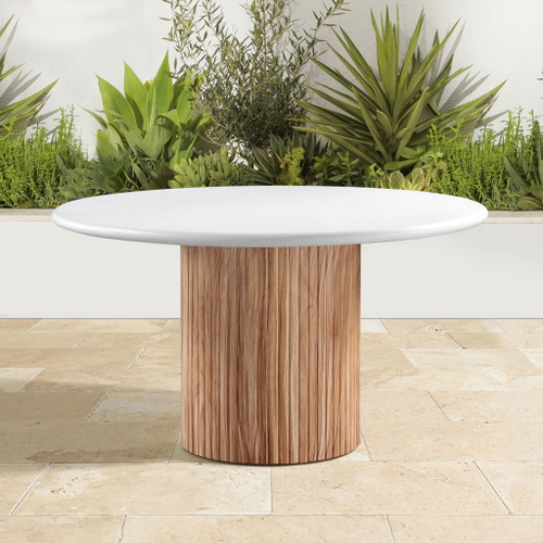 Sanremo - Concrete 53" Finished Concrete Indoor / Outdoor Dining Table - White