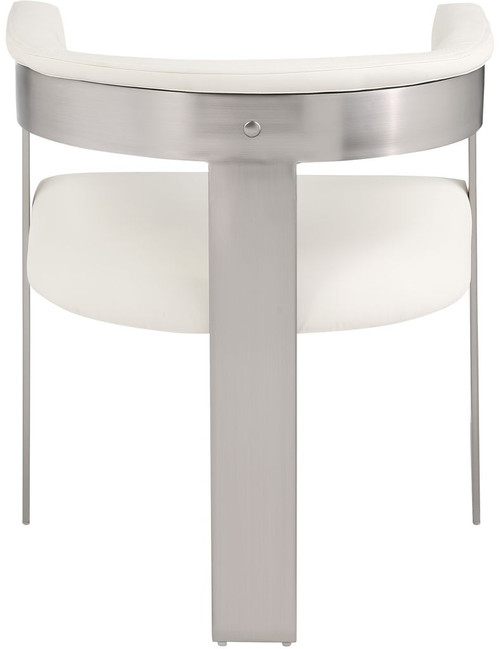 Romeo - Faux Leather Dining Chair With Silver Base (Set of 2)