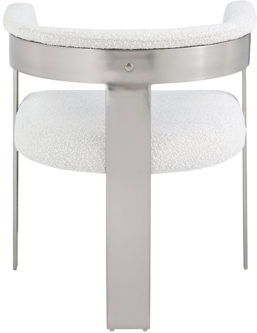 Romeo - Boucle Dining Chair With Silver Base (Set of 2)