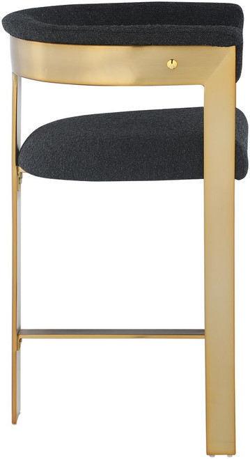 Romeo - Boucle Counter Stool With Gold Base (Set of 2)