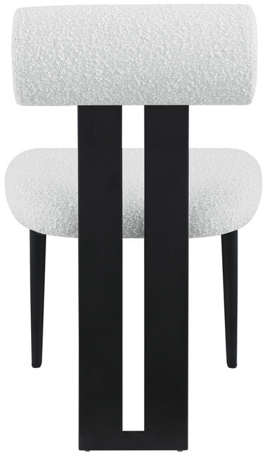 Dario - Boucle Dining Chair With Black Frame (Set of 2)