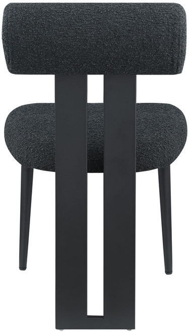 Dario - Boucle Dining Chair With Black Frame (Set of 2)