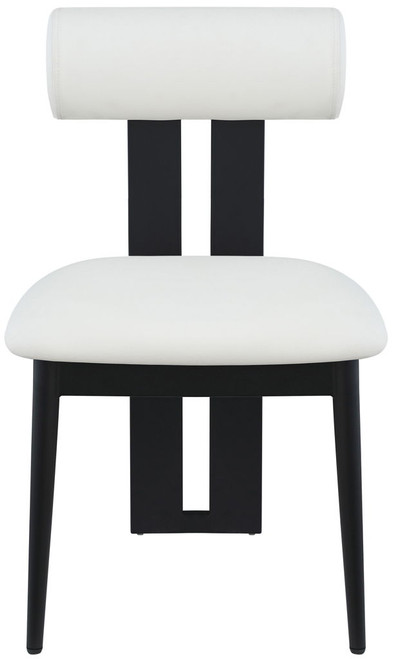 Dario - Faux Leather Dining Chair With Black Frame (Set of 2)