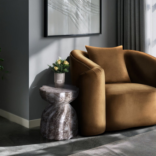 Caserta - Marble Finish Concrete End Table