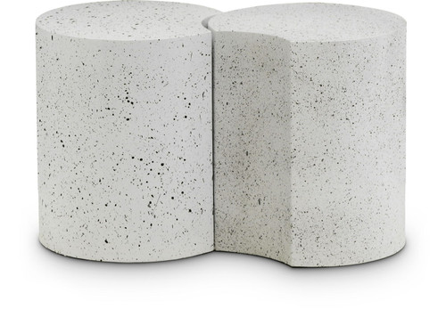 Dimple - 2 Piece Modular End Table - Terazzo Finish