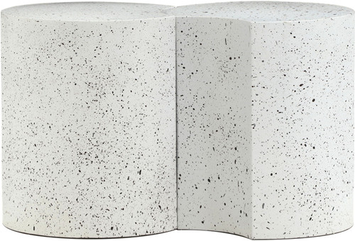 Dimple - 2 Piece Modular End Table - Terazzo Finish