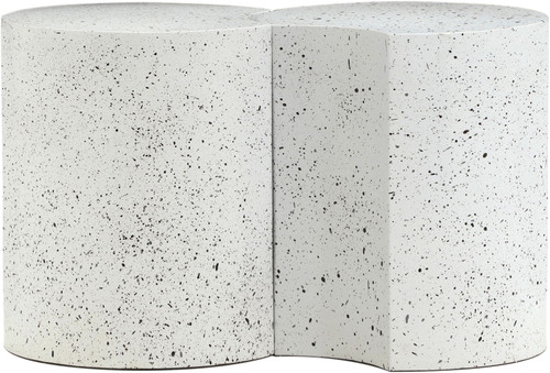 Dimple - 2 Piece Modular End Table - Terazzo Finish