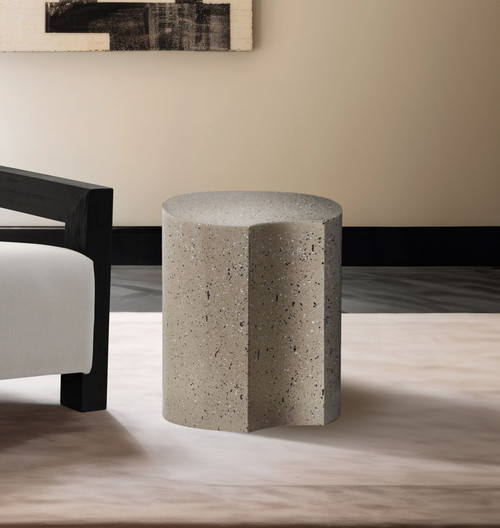 Dimple - End Table - Terazzo Finish