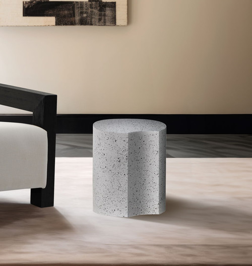 Dimple - End Table - Terazzo Finish