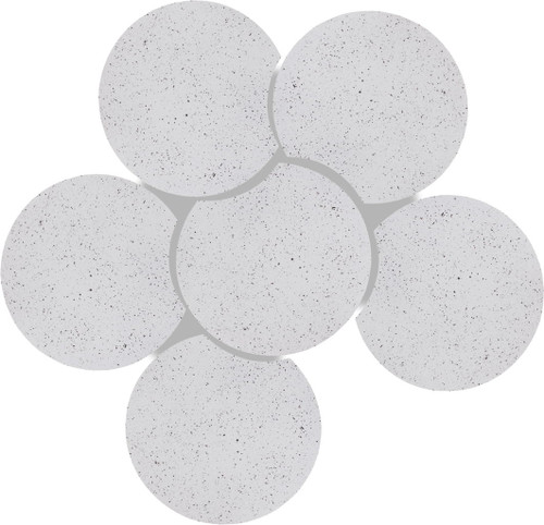 Dimple - 20" 6 Piece Modular Coffee Table - Terazzo Finish