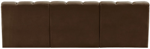 Arc - Velvet 4 Piece Modular Straight Sofa - Brown
