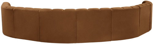 Arc - Velvet 8 Piece U-Shaped Modular Sofa - Saddle