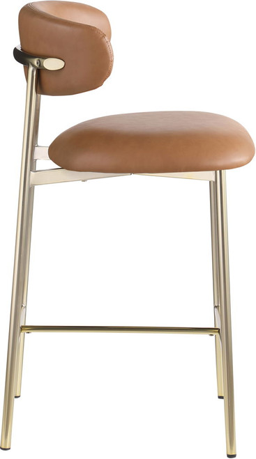 Lupita - Counter Stool With Brushed Gold Frame (Set of 2)
