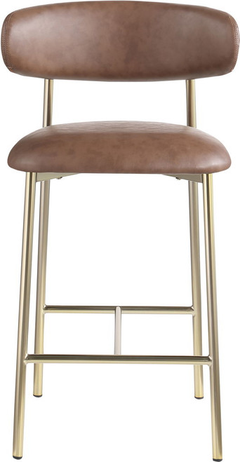 Lupita - Counter Stool With Brushed Gold Frame (Set of 2)