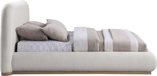 Vaughn - Linen Bed With Natural Base