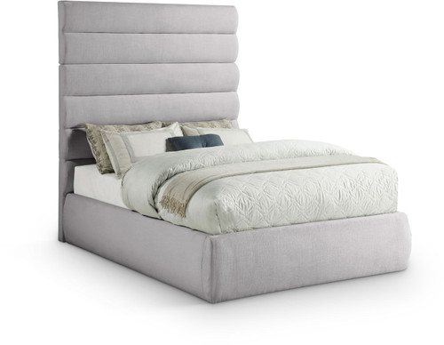 Adam - Linen Fabric Bed With 70.5" Headboard