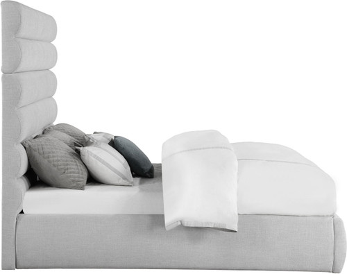 Adam - Linen Fabric Bed With 70.5" Headboard