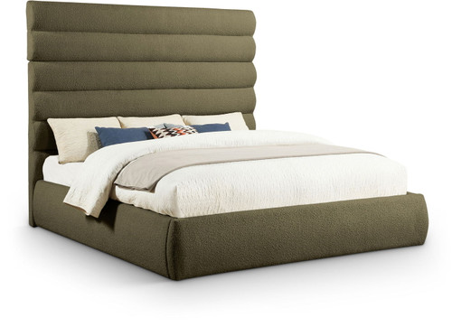 Adam - Boucle Fabric Bed With 70.5" Headboard