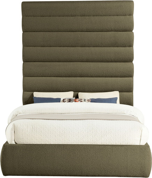 Adam - Boucle Fabric Bed With 89" Headboard