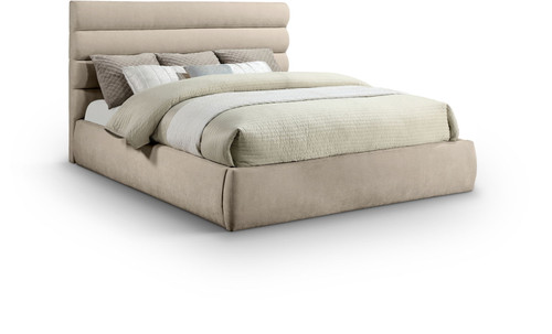 Adam - Chenille Fabric Bed With 52" Headboard