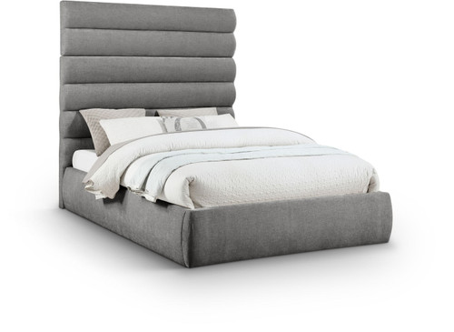 Adam - Chenille Fabric Bed With 70.5" Headboard