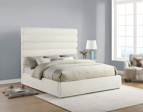 Adam - Chenille Fabric Bed With 70.5" Headboard