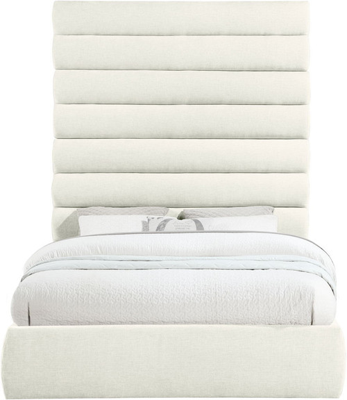 Adam - Chenille Fabric Bed With 89" Headboard