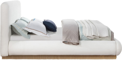 Rigby - Linen Bed With Natural Base