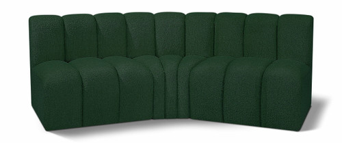 Arc - Boucle Fabric 3 Piece Modular Corner Sofa