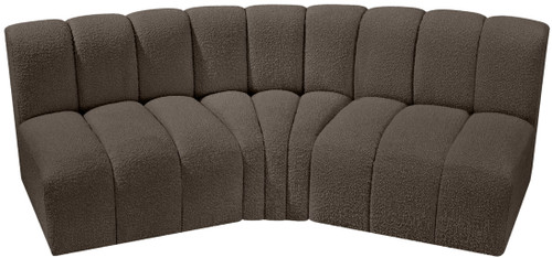 Arc - Boucle Fabric 3 Piece Modular Corner Sofa