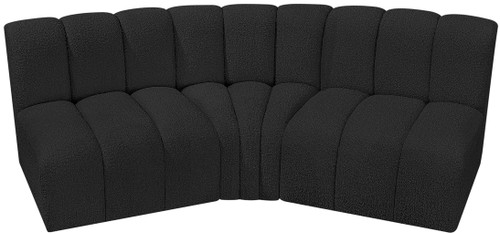 Arc - Boucle Fabric 3 Piece Modular Corner Sofa
