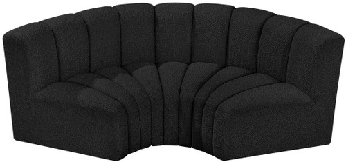 Arc - Boucle Fabric 3 Piece Modular U-Shaped Sofa