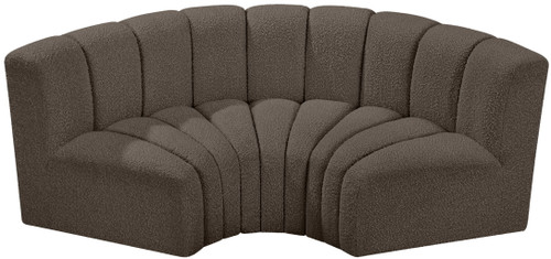 Arc - Boucle Fabric 3 Piece Modular U-Shaped Sofa