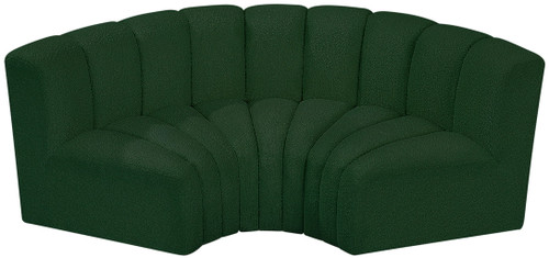 Arc - Boucle Fabric 3 Piece Modular U-Shaped Sofa