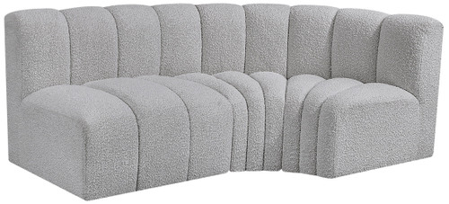 Arc - Boucle Fabric 3 Piece Sofa