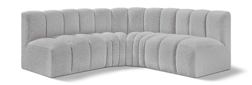 Arc - Boucle Fabric 4 Piece Corner Modular Sofa