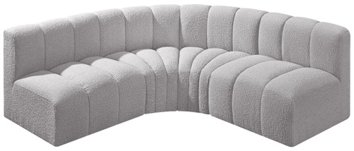 Arc - Boucle Fabric 4 Piece Corner Modular Sofa