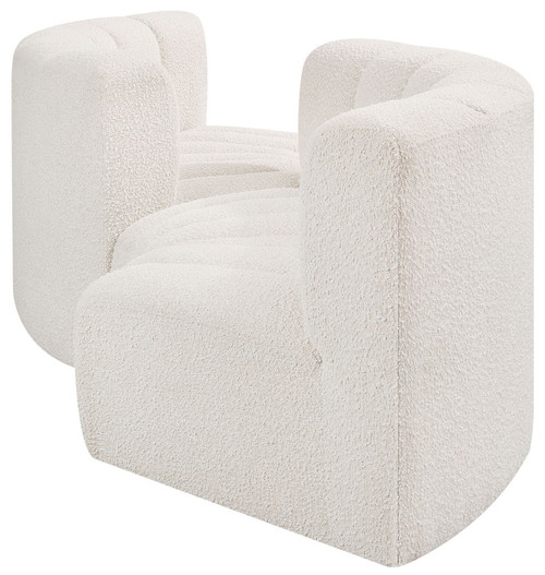 Arc - Boucle Fabric 4 Piece Curved Modular Sofa