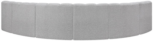 Arc - Boucle Fabric 6 Piece U-Shaped Modular Sofa