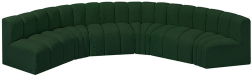 Arc - Boucle Fabric 6 Piece U-Shaped Modular Sofa