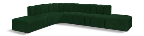 Arc - Boucle Fabric 7 Piece Corner Modular Sofa