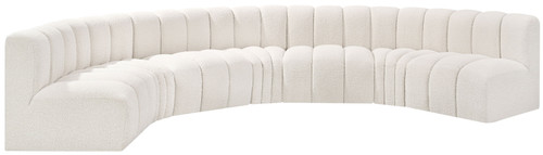 Arc - Boucle Fabric 7 Piece U-Shaped Modular Sofa