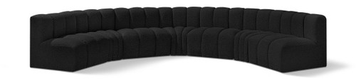 Arc - Boucle Fabric 7 Piece U-Shaped Modular Sofa
