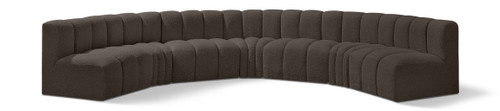 Arc - Boucle Fabric 7 Piece U-Shaped Modular Sofa