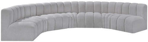 Arc - Boucle Fabric 7 Piece U-Shaped Modular Sofa